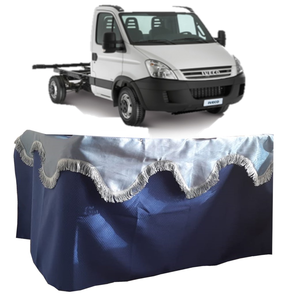 Jogo de Cortina de Cetim Frente e Traseira Caminhão Iveco Daily