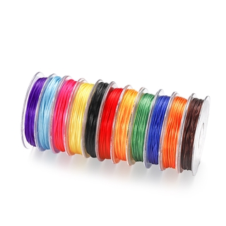 1 Rolo Com 10 M Cor Fio Elástico Beading Linha De Cabo Para DIY Fazer Jóias Encontrar Suprimentos Acessórios