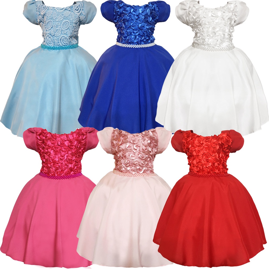 Vestido Formatura Menina Infantil Aniversário Daminha Batizado Festa Casamento Princesa Veneza