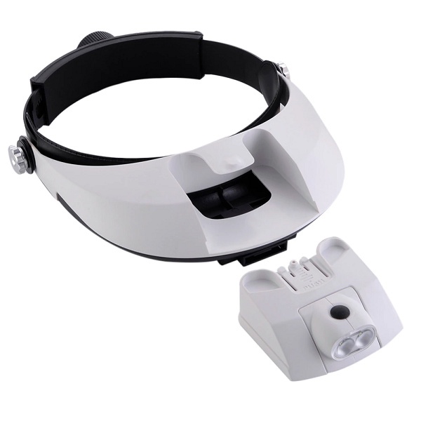 Lupa de Cabeça com 2Leds Profissional 5Lentes Aro Ajustável