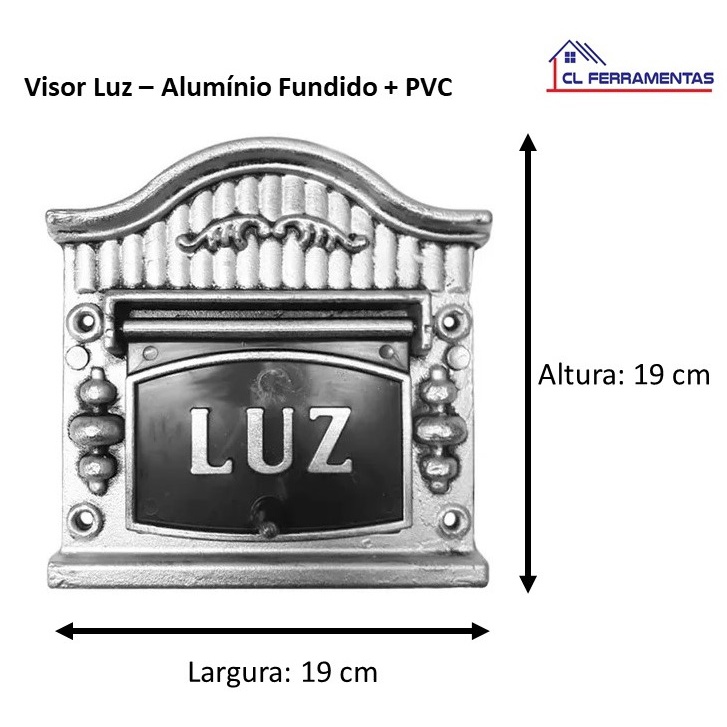 Visor de Luz N 03 Alumínio/PVC - Cor Prata