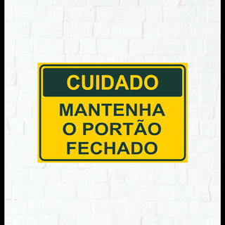 Placa De Sinaliza O Pvc Mantenha O Port O Fechado Shopee Brasil