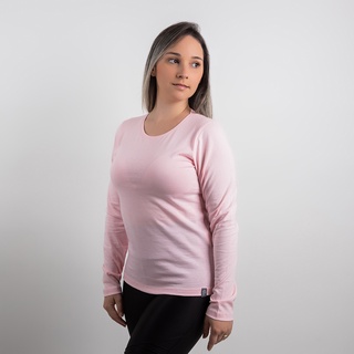 Blusa Feminina Tshirt Manga Longa Algodão