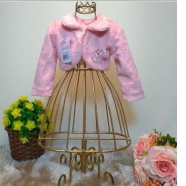 Bolero Infantil Juvenil Inverno Quentinho Rosa