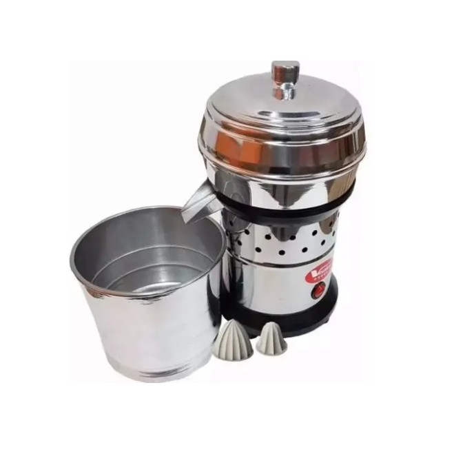 Extrator De Suco Laranja Inox Profissional  500w + Copo em alumínio de 3 Litros Bivolt