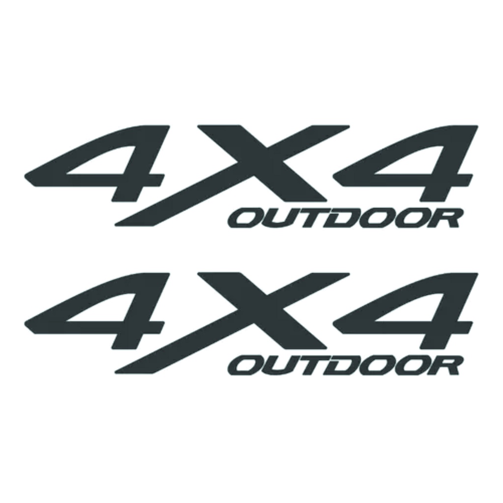 Par Adesivo 4x4 Mitsubishi L200 Outdoor Camionete Cinza
