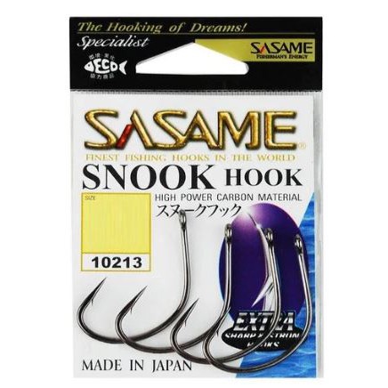 Anzol Sasame F944 Snook Hook Black - Varios Tamanhos - Anteninhas