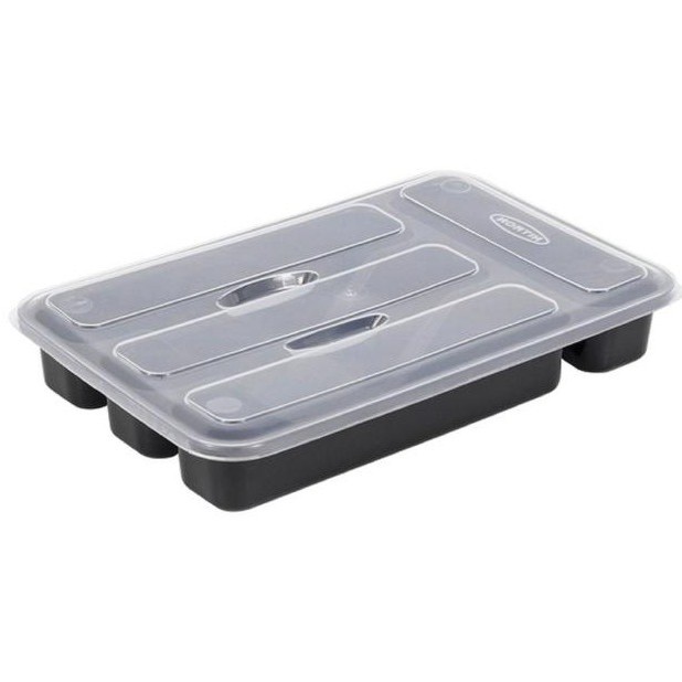OFERTA Porta Talher Gaveta Paris Com Tampa 4 Compartimento - Nitron DIM.:21 x 32,5 x 5 cm Promoção