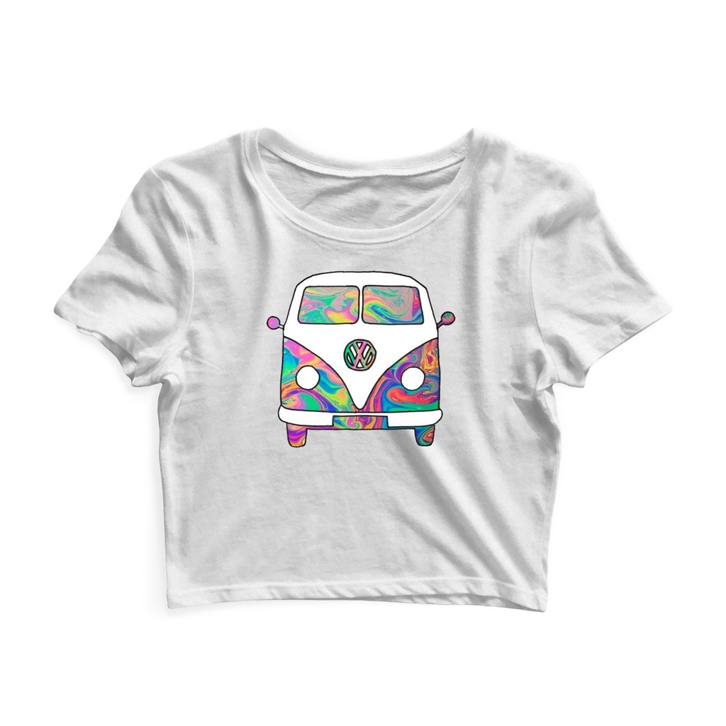 Cropped Blusinha As Braba Kombi Branco