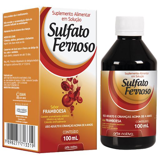 Sulfato Ferroso Sol 100 Ml Arte Nativa