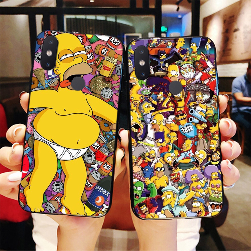 Capa Para Celular Macia Com Padrão Vivo The Simpsons, Xiaomi Redmi Note 8, 9 Pro Max, 8A, 8T, 9S, 9T