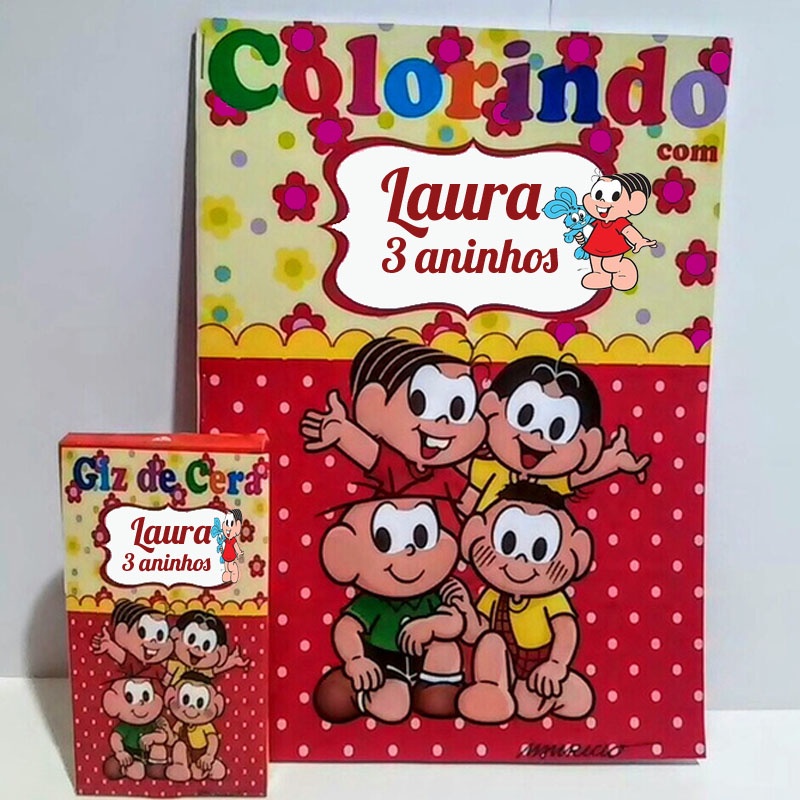 10 Revistinha De Colorir Com Giz De Cera Turma Da Monica Shopee Brasil 4797