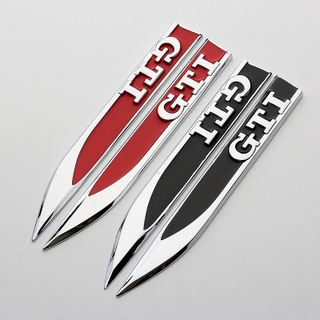 VOLKSWAGEN V/W Golf 7 mk7 GTI 7 POLO GOLF 6 car Emblem side fender red decorative standard stickers 2pcs/set car styling