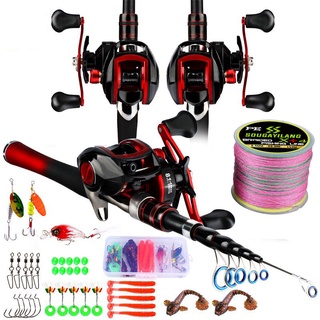 Vara de pesca com carretilha Sougayilang 1.6M 18 + 1bb 8.1: 1 Max Drag 10kg