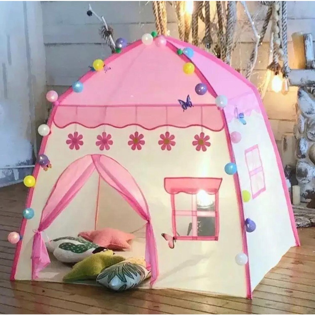 Tenda Infantil Toca Barraca Rosa Barraquinha Meninas Casa Cabaninha ...
