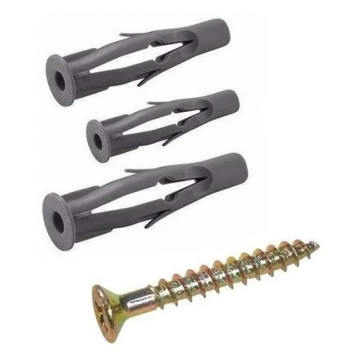 Bucha 6mm Com Parafuso 4,5x45mm Bloco Parede Oca 50, 100 e 200 unidades em Oferta na Shopee