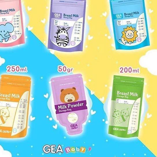 Saco De Leite Materno C / Sensor De Calor Gea Baby 120ml 200ml 250ml