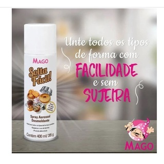 Desmoldante Spray Solta Fácil 400ml Mago Antiaderente Culinário Para Forma Untar