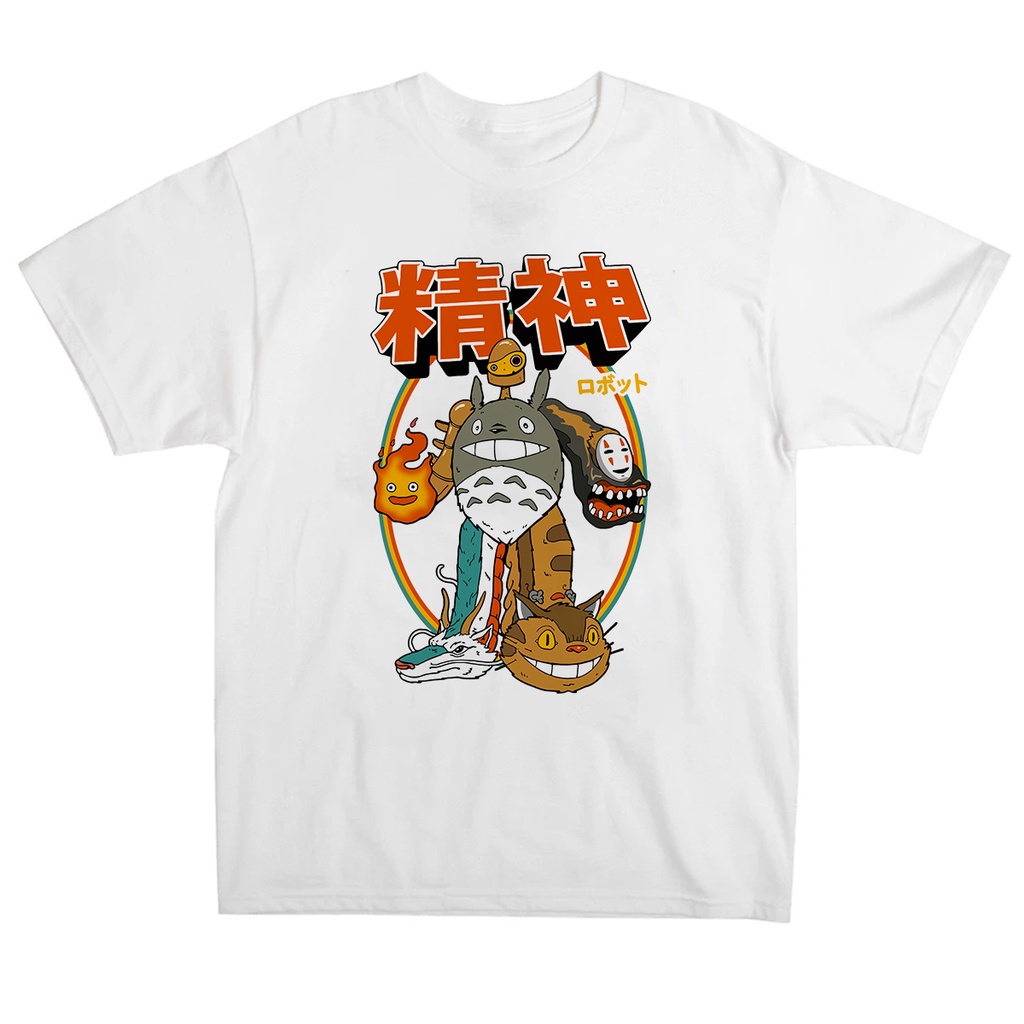 Camiseta Unissex Algodão T-shirt Ghibli Meu Amigo Totoro A Viagem de Chihiro O Castelo