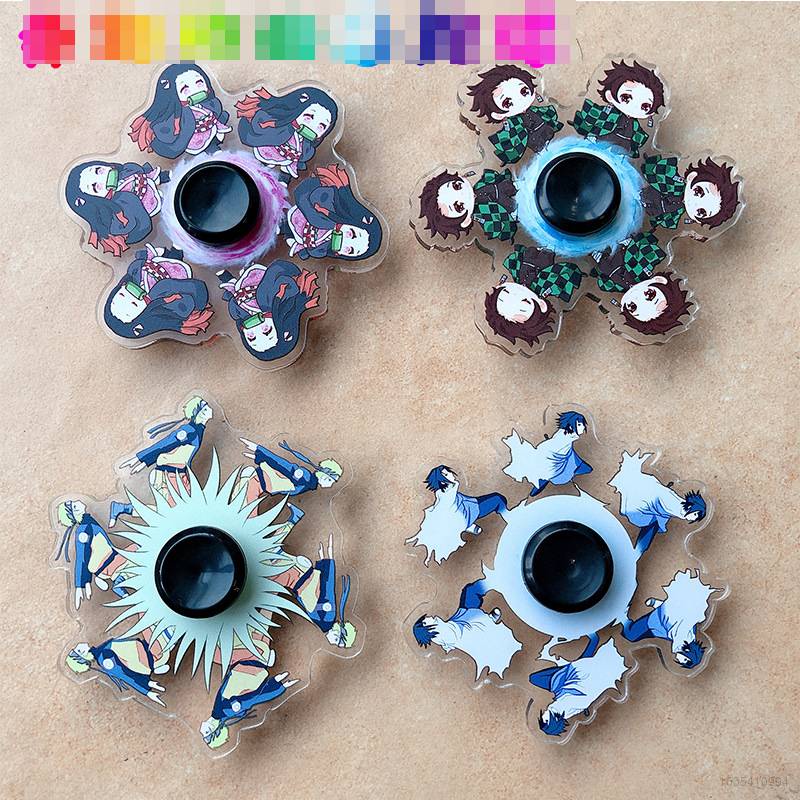 New Demon Slayer Naruto Dragon Ball Correndo Fidget Hand Spinner Estresse Alívio Crianças Fingertip Gyro Toys Anime Presente