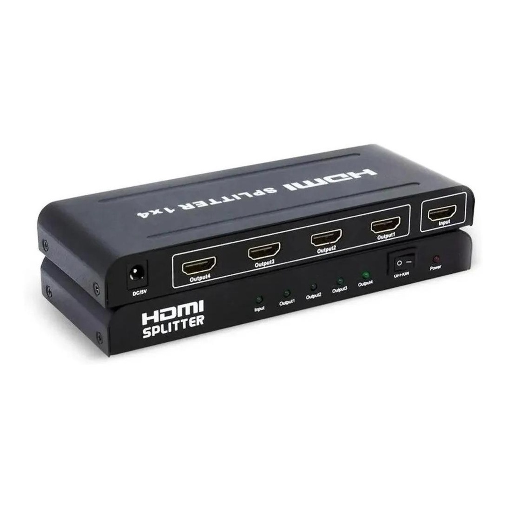 Splitter Distribuidor 1X4 Cabo Hdmi Hd 3D 1080P Xbox Pc Tv