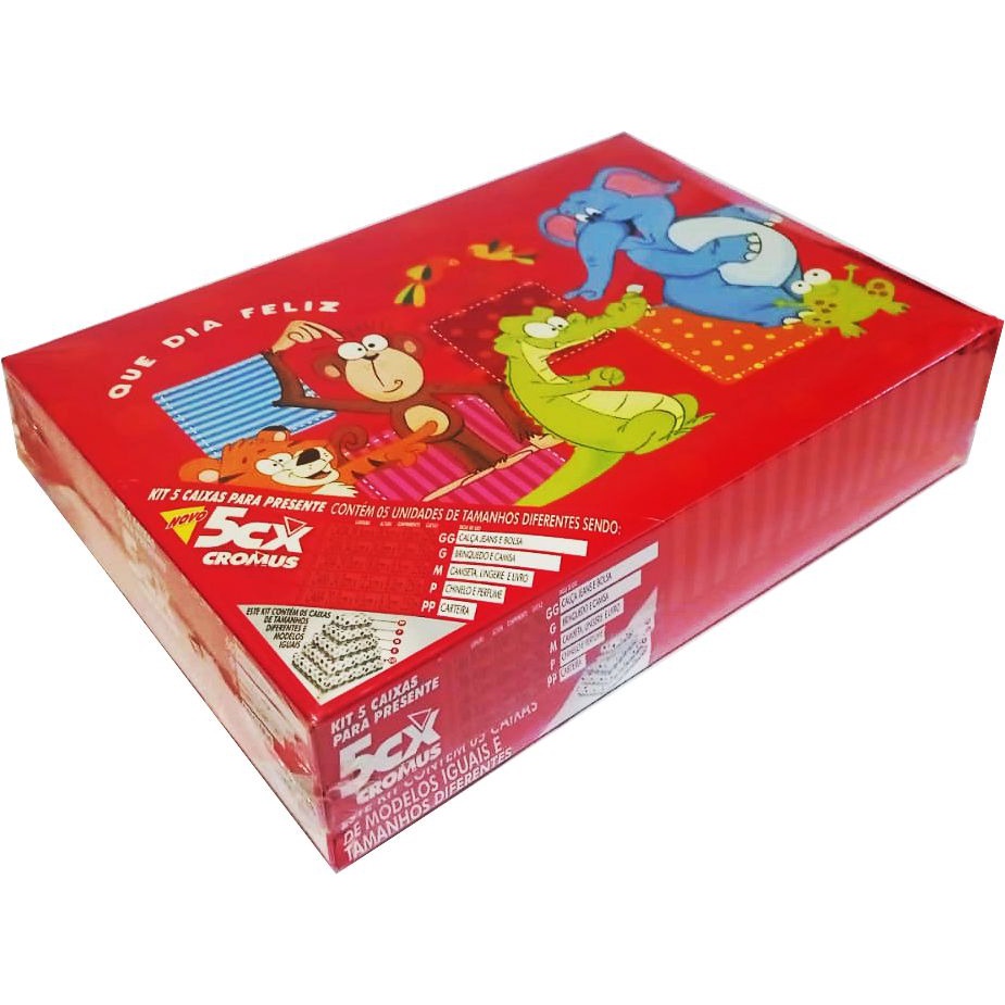 Kit com 5 caixas  Organizadoras - Cromus