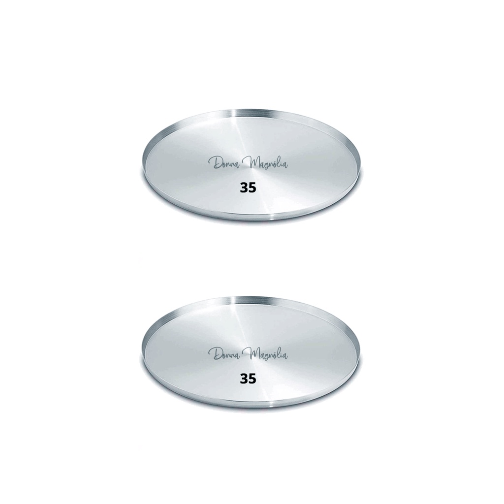 Kit 2 ( DUAS ) Forma Assadeira de PIZZA  Redonda N  35 Cm  Alumínio - G27 em Oferta na Shopee