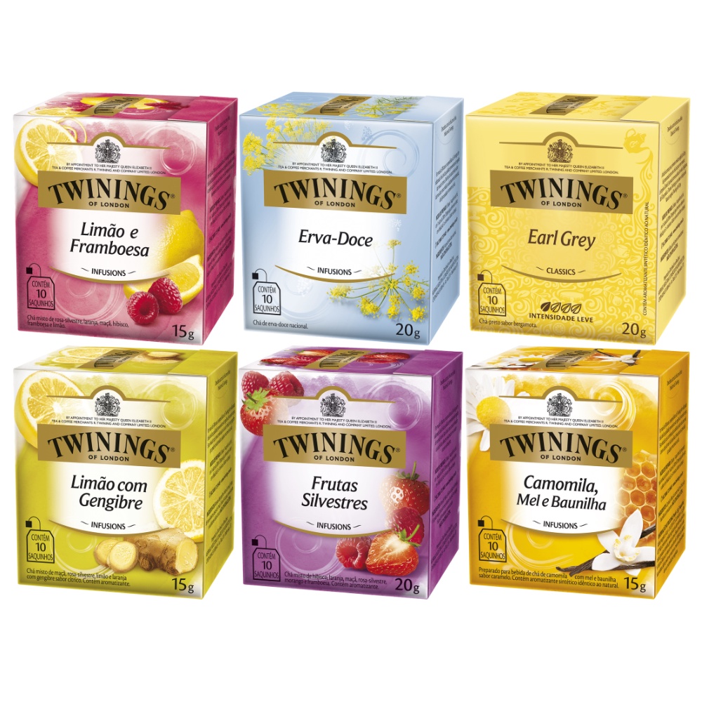 Cha Twinings Importado, 6 caixas com 10 saquinhos em Oferta na Shopee