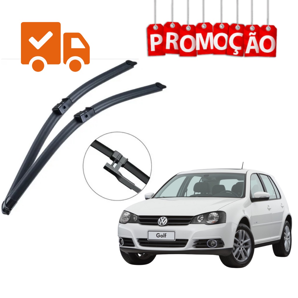 Par de Palhetas para Limpador de Parabrisa Dianteiro para Golf G4 Sportline 2008 2009 2010 2011 2012 em Oferta na Shopee