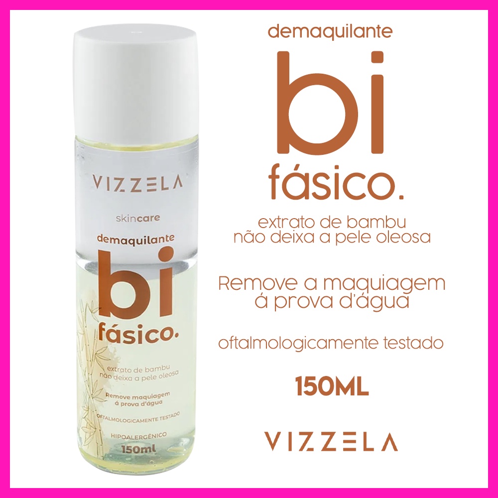 Vizzela Demaquilante Bifásico 150ml (Removedor de Maquiagem)