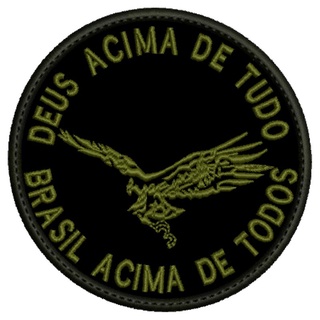 Patch Bordado Deus Acima De Tudo Águia Garra Preto E Verde Militar com ou sem carrapicho e também termocolante.