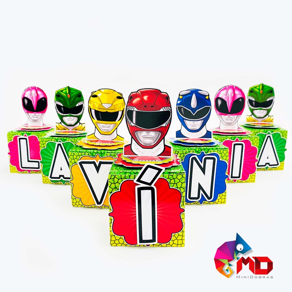 Caixa Cubo Pop Up Com LETRA Power Ranger Dino Force Dinoforce