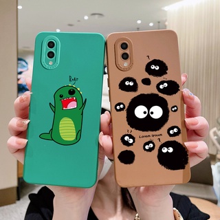Samsung Galaxy A01 A02 Capa Quadrada De Silicone Líquido SM-A015F/DS A022F A 01 02 De Telefone Com Estampas De Dinossauros Fofos Macios