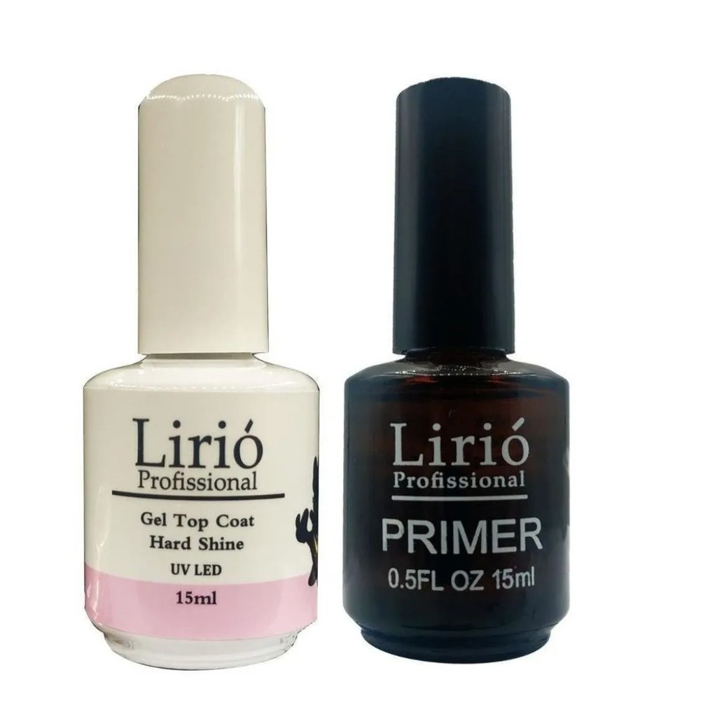 Kit Lirió Top Coat + Primer Uv Unhas Gel Acrygel Fibra Shopee Brasil