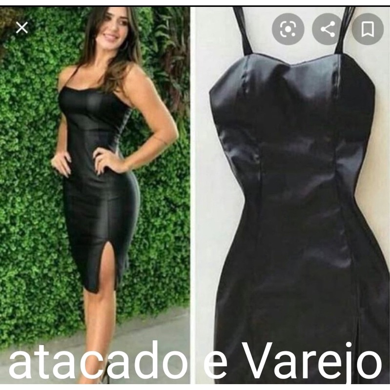 Vestido com Fenda Courino