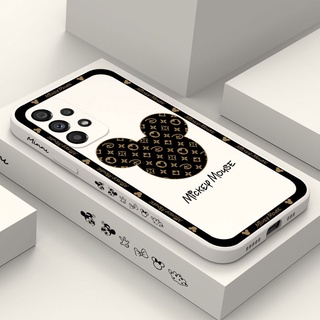 Capa De Silicone Líquido Com Estampa Lateral De Animais Para Samsung Galaxy A73/A53/A33/A23/5G