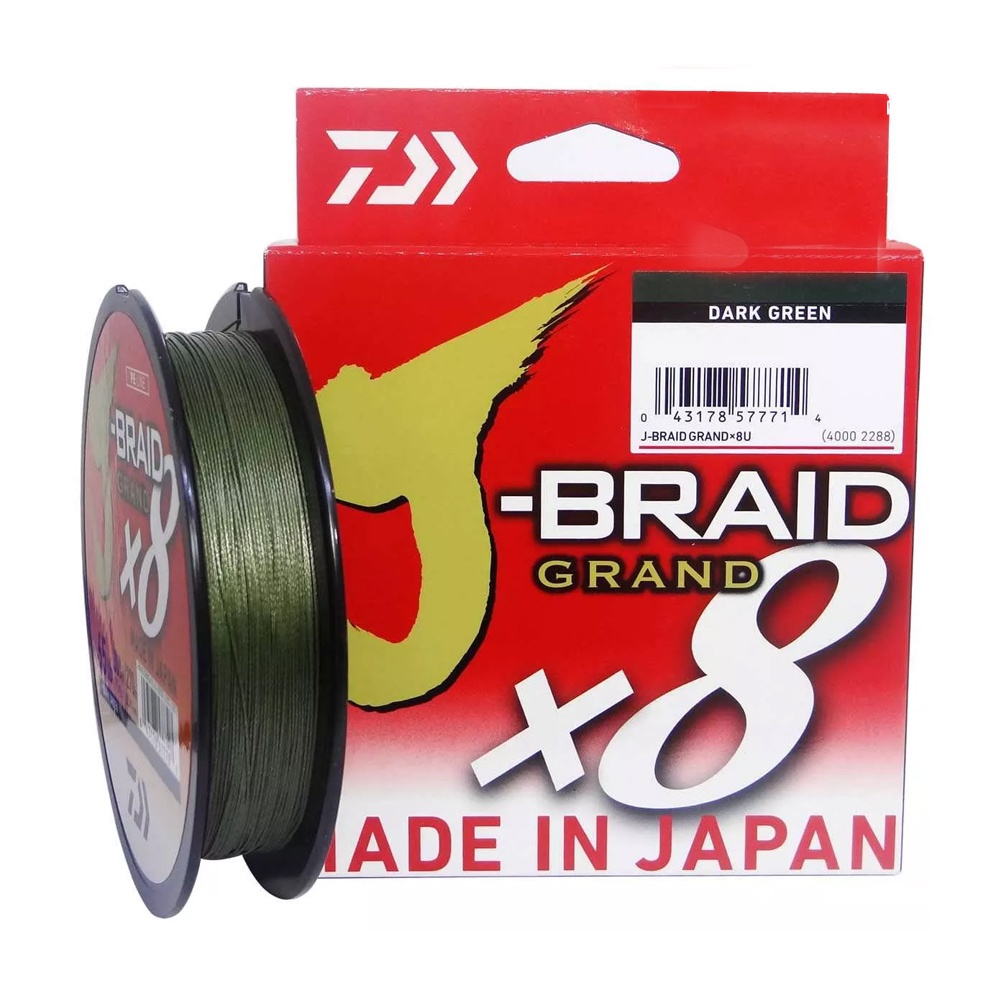 Linha Pesca Multifilamento Daiwa J-braid 8 Fios 270 Metros 0.36mm 50 Lbs