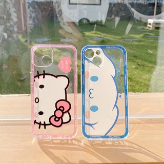 Cinnamoroll Olá Kitty Moda Tpu Soft Case Compatível Com iPhone 11 12 13 pro max XS X XR XSMax 7 8 6 6 S plus 5 4 SE 2020 Um festival Para Meninas Adolescentes Presente Câmera À Prova De Choque P