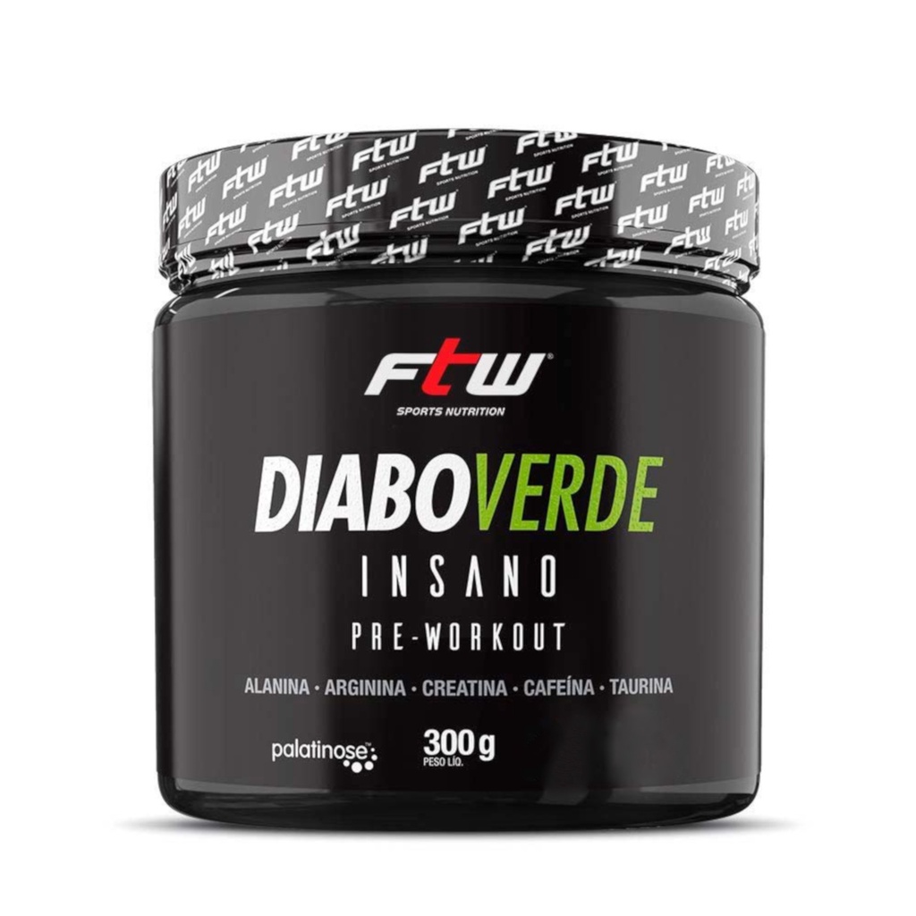 Pré Treino Diabo Verde Pré Workout Insano 300g - Ftw