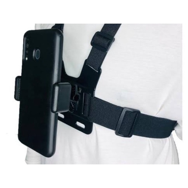 Suporte de peito para celular 2 em 1 gopró, smartphone, smartphones, telefone, samsung, xiaomi, motorola, bike, moto, trilha, caminhada, exercicio, recreação, pescaria, corrida, trabalho, aula, video, foto, gravação, filmagens, treino, edição FORTEK