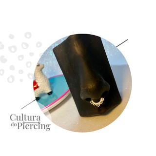 Piercing indiano para speto/daith modelo super delicado/romântico em prata 925 - modelo de torção