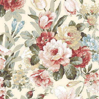 Guardanapo para Decoupage Cod15 Flores e Ibiscos no Fundo Creme - 2 Unidades - Guardanapo para Artesanato