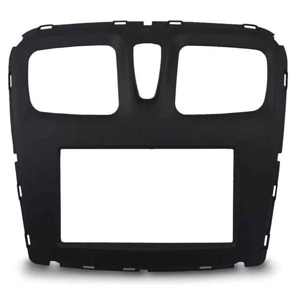 Moldura 2 Din Renault Logan, Sandero 2016 A 2019 - Preta em Oferta na Shopee