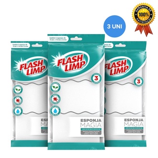 Esponjas Magia 3 Pecas Kit 3 Uni ESP7757 Flash Limp