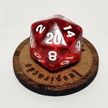 Token de inspiração para RPG em MDF