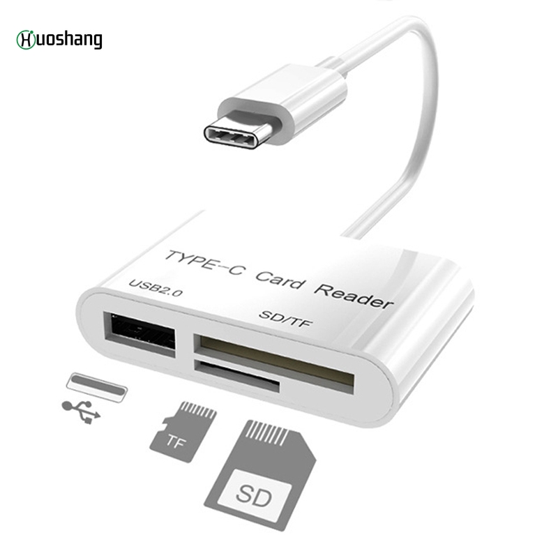 Hs Adaptador 3 Em 1 Usb C Para Usb Otg Usb C Para Sd Leitor De Cartão Tipo C Cartão 2166