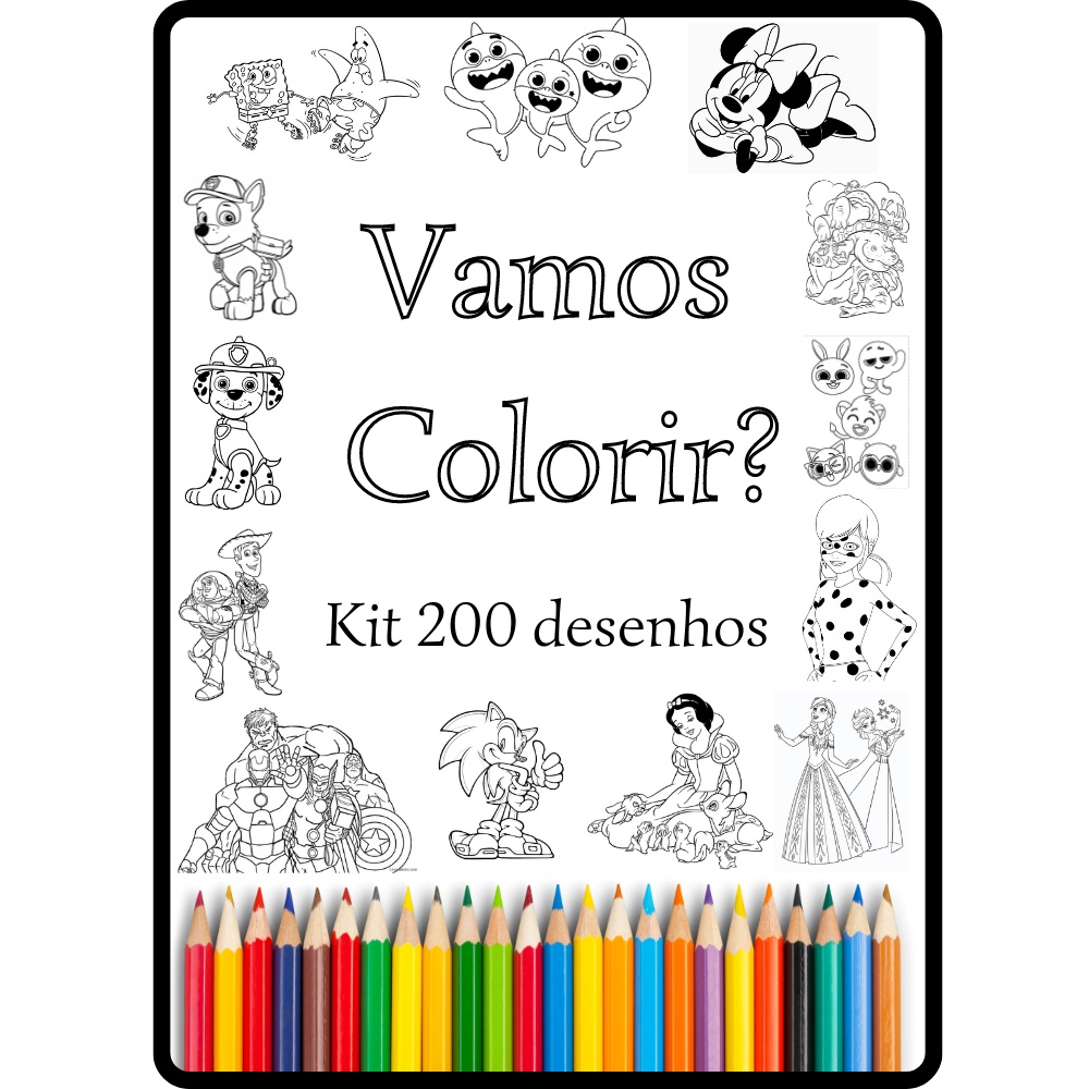 10 Kits Colorir -sonic 2