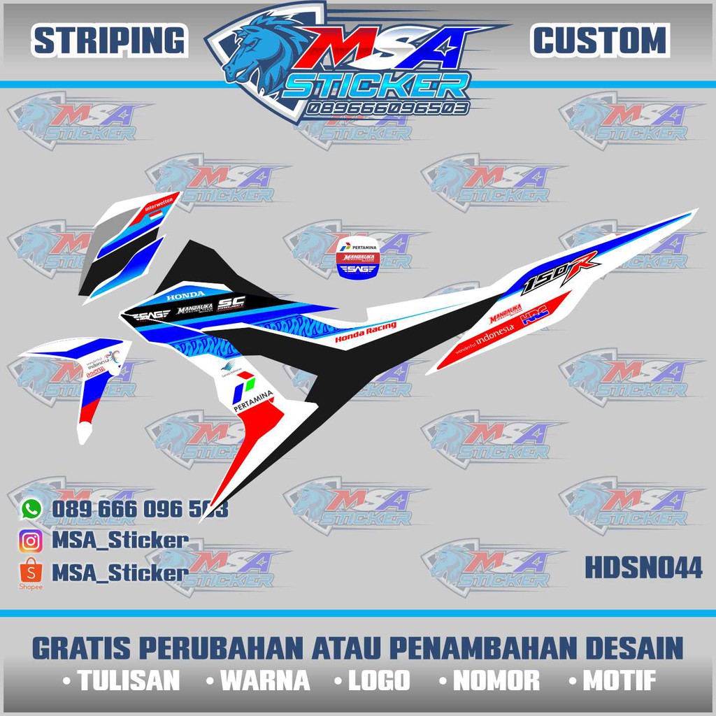 Tira Personalizada Como Você Gosta De HONDA SONIC 150R/Variação De Adesivo HDSN044