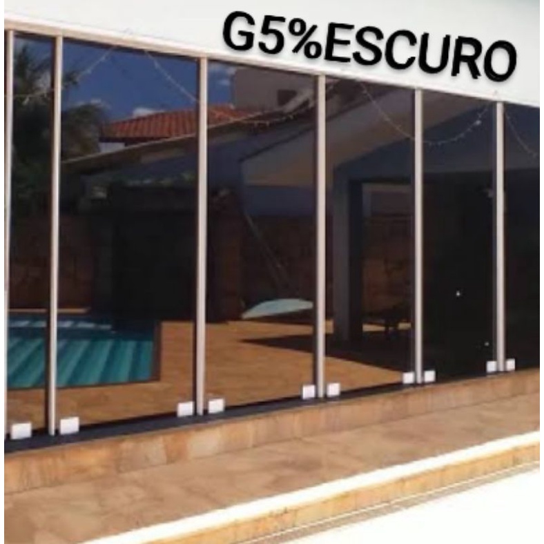 Insufilm g5% Película 1mt X 50cm mais barato  InsuFilme Fumê Porta Janela Box sacada carro casa preto privacidade total.