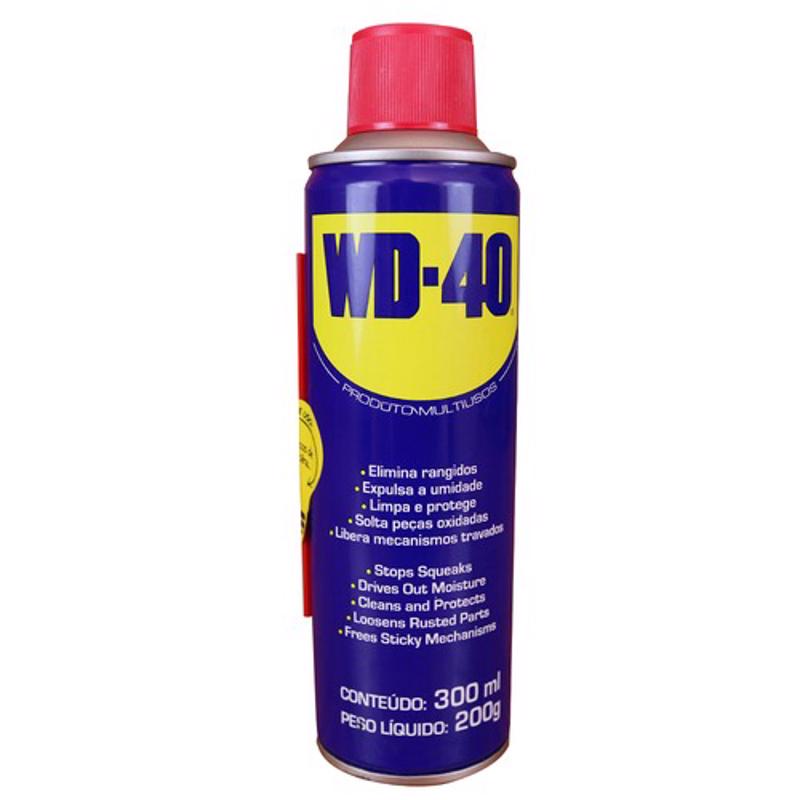 WD40 Lubrificante Desengripante Spray 300ml Produto Multiusos Aerossol ELIMINA RANGIDOS, EXPULSA A UMIDADE, LIMPA E PROTEGE, SOLTA PEÇAS OXIDADAS, LIB em Oferta na Shopee
